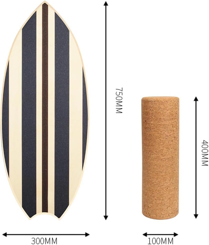 asktom Balance Board Indoor Surfboard Surf Style Home Fitness with Wheel for Exercise, Athletic Training and Board Sports - Fun Workout Equipment For Balance, Stability and Improving Core Strength - Image 2